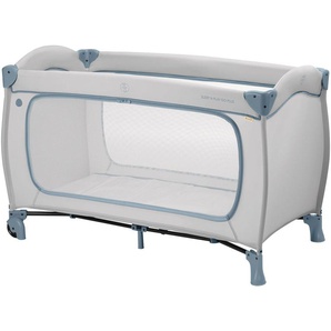 Hauck Baby-Reisebett Sleep N Play Go Plus, Dusty Blue, mit integrierten Rädern, Vorderausstieg