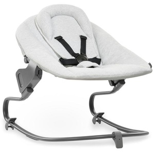 Hauck Babywippe Alpha Bouncer Premium, Light Grey, für Neugeborene mit Wippgestell, für Hochstuhl Alpha+ und Beta+