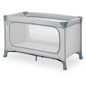 Hauck Reisebett Dream N Play Plus, Greige, Pastellblau, Metall, Kunststoff, Textil, 65x76x125 cm, zusammenklappbar, Ausstieg, Babymöbel, Babybetten,