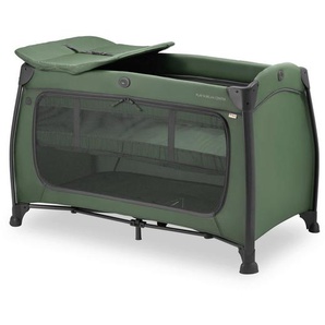 Hauck Reisebett Play N Relax Center, Dunkelgrün, Metall, Kunststoff, Textil, 79x78x129 cm, Seitentaschen, zusammenklappbar, Ausstieg, Babymöbel,