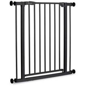 Hauck Türschutzgitter Open N Stop 2, Schwarz, Metall, Kunststoff, 75x77 cm, Verlängerung erhältlich, Kindersicherheit, Treppenschutzgitter