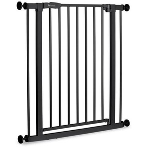 Hauck Türschutzgitter Open N Stop 2, Schwarz, Metall, Kunststoff, 75x77x4 cm, Verlängerung erhältlich, Kindersicherheit, Schutzgitter
