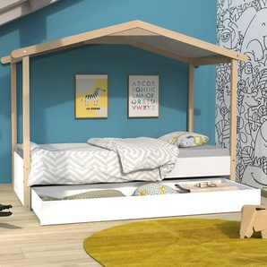 Haus-Kinderbett Hulbert mit Schublade, 90 x 190 cm