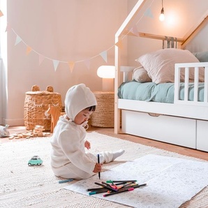 Hausbett Odysée 90 x 190 (cm) / Mit Barriere / 2 Schubladen zum Verstauen