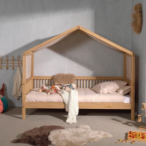 Hausbett VIPACK Betten Gr. Liegefläche B/L: 90 cm x 200 cm Höhe: 170 cm, kein Härtegrad, ohne Matratze, braun (eiche natur geölt, eiche geölt) Baby Spielbetten