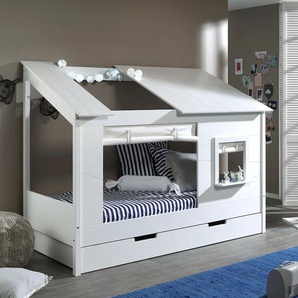 Hausbett VIPACK Hausbett Betten Gr. Liegefläche B/L: 90 cm x 200 cm Betthöhe: 20 cm, kein Härtegrad, weiß Baby Spielbetten