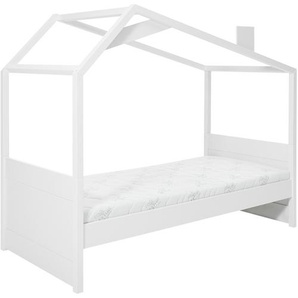 Hausbett - weiß - Materialmix - 96 cm - 168,5 cm | Möbel Kraft
