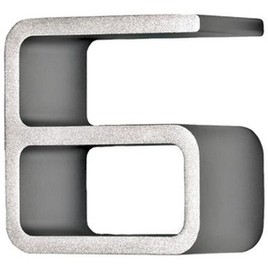 Hausnummer Entrance Authentics Aluminium eloxiert grau, Designer Jehs & Laub, 10x10x5.5 cm