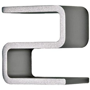 Hausnummer Entrance Authentics Aluminium eloxiert grau, Designer Jehs und Laub, 10x10x5.5 cm