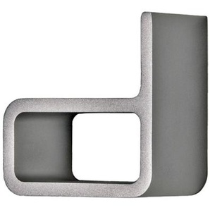 Hausnummer Entrance Authentics Aluminium eloxiert grau, Designer Jehs & Laub, 10x10x5.5 cm