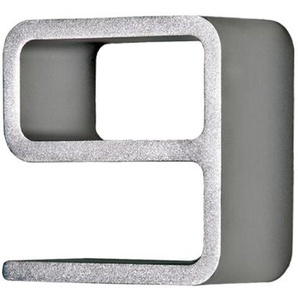 Hausnummer Entrance Authentics Aluminium eloxiert grau, Designer Jehs & Laub, 10x10x5.5 cm