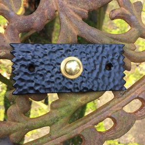 Haustür Schelle Beschläge schwarze Klingel Retro Landhaus Klingeln Türklingel