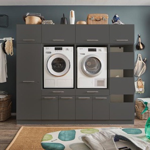 Hauswirtschaftsraum D 235 x 200cm Schwarz/Anthrazit