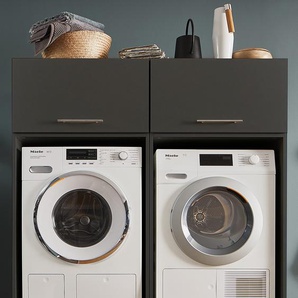 Hauswirtschaftsraum A 135cm Schwarz/Anthrazit