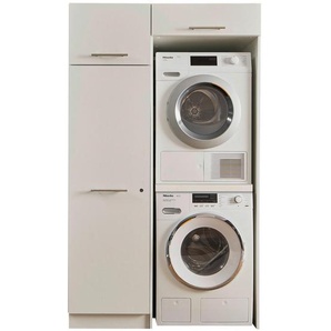 Hauswirtschaftsraum Laundreezy, Weiß, Holzwerkstoff, 117.5x200x67.5 cm, Waschküche, Hauswirtschaftsraum