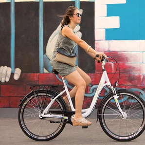 HAWK Bikes-E-Bike »eCity Wave White« - Weiß -