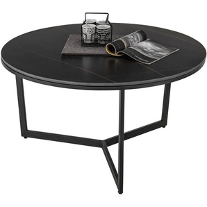Stolkom Sp.z.o.o. Couchtisch HARPER 1, rund Keramik, Tisch-Platte marmorisiert