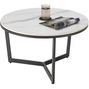 Stolkom Sp.z.o.o. Couchtisch HARPER 2, rund Keramik, Tisch-Platte marmorisiert