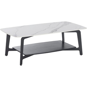 Stolkom Sp.z.o.o. Couchtisch Isa, 130 cm Keramik weiß marmoriert