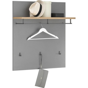 HBZ Garderobenpaneel Milan Paneel breit, BxHxT 85x95x27 cm (1 St), Paneel mit 1 Hutablage, 1 Kleiderstange, 3 Kleiderhaken