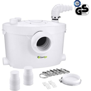 Sanigo - Hebeanlage Abwasserpumpe 3/1 400W Kohlefilter Abnehmbare Serviceplatte