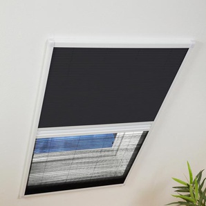 HECHT INTERNATIONAL Insektenschutz-Rollo für Dachfenster Rollos weißschwarz, BxH: 110x160 cm Gr. 160 cm, 110 cm, schwarz Rollos
