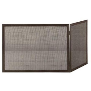 Heibi Funkenschutz Stahl/Draht schwarz glimmer 70/110x50 cm zweiteilig