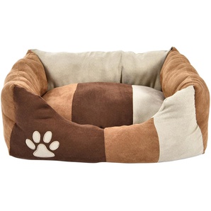 HEIM Tierbett Golden Deluxe Tierbetten in verschiedenen Größen Gr. B/H/L: 75 cm x 19 cm x 58 cm, braun (braun, weiß) Hundebetten -decken