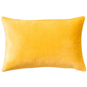 Kissenhülle HEINE HOME Kissenbezüge Gr. B/L: 40 cm x 40 cm, 1 St., Baumwolle, gelb (senfgelb) Kissenbezüge uni