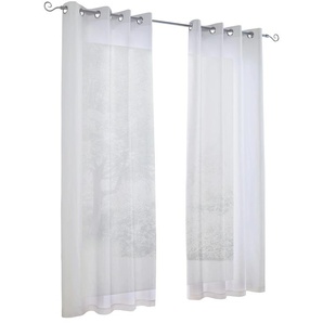 Vorhang HEINE HOME Gardinen Gr. 145 cm, Ösen, 140 cm, weiß Ösen