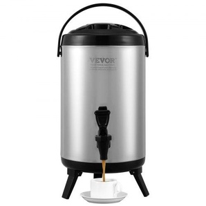 Heiß- und Kaltgetränkespender Getränkespender 7,6 L, Edelstahl Heiß- und Kaltwasserbrunnen Getränkespender mit Zapfen & Tragegriff für Kaffee, Wasser, Saft Isolierkanne für Cafés, Bars YLHLQQYX10L0ZNM43V0