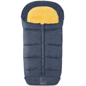 Heitmann Felle Fußsack Eisbärchen - Komfort 2 in 1 Lammfell Winterfußsack - Premium Qualität, mit Lammfell-Einlage, für Kinderwagen und Buggy, waschbar