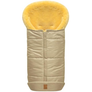 Heitmann Felle Fußsack Eisbärchen - Premium Winterfußsack, mit echtem Lammfell, für Kinderwagen & Buggy, 6 Gurtschlitze, waschbar