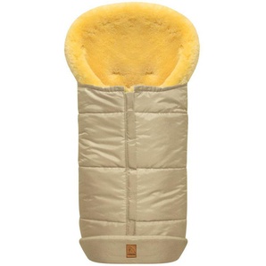 Heitmann Felle Fußsack Eisbärchen - Winterfußsack - Premium Qualität, mit echtem Lammfell, für Kinderwagen & Buggy, 6 Gurtschlitze, waschbar