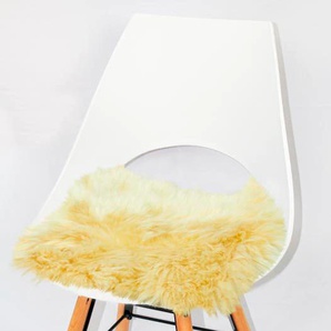 Stuhlkissen HEITMANN FELLE Lamm, eckig Dekokissen_Sitzkissen_Kissenhüllen Gr. B/L: 44 cm x 44 cm, 1 St., Lammfell, beige (beige, felloptik) Stuhlkissen Kopfkissen Sitzauflage, Sitzfell, eckig, 44x44 cm, echtes Lammfell, waschbar