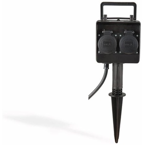 HEITRONIC Gartensteckdose 35465, 2-fach, Timer