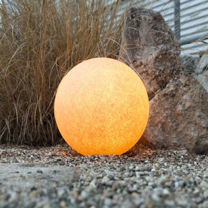 HEITRONIC Kugelleuchte Mundan Lampen E27, witterungsbeständige Gartenleuchte Gr. 1 flammig, Ø 30 cm, orange (terrakotta) Weitere Gartenleuchten