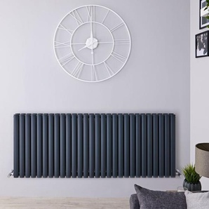 Heizkörper 64x165cm 2-lagig anthrazit, aus Stahl - Revive, von Hudson Reed