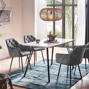 HELA Essgruppe Jenn, (5-tlg), Tisch Hochglanz, 4 Stühle BESTSELLER, Esszimmer Gruppe
