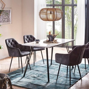 HELA Essgruppe Jenn, (5-tlg), Tisch Hochglanz, 4 Stühle BESTSELLER, Esszimmer Gruppe