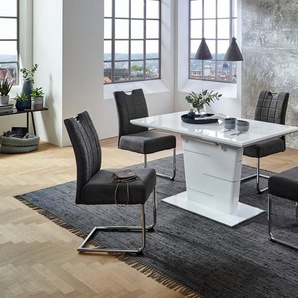 HELA Essgruppe Denise, (Set, 5-tlg), ausziehbar 140 - 180 cm, Federkorb, 140 kg Belastbarkeit