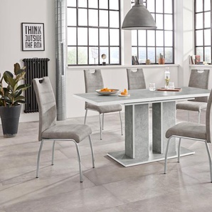 Essgruppe HELA Susi G Sitzmöbel-Sets grau (betonoptik, weiß, vintage grau) Essgruppen