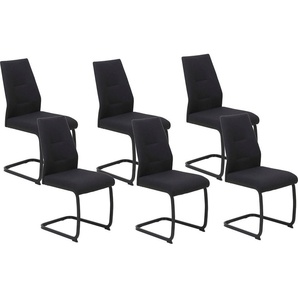 HELA Freischwinger Ariana, Esszimmerstuhl (Set, 6 St), Zertifizierter Waterfree Stoff - sehr Robust, 140 kg belastbar