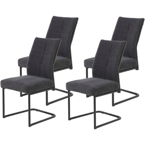 HELA Freischwinger Dagmar (Set, 4 St), bequeme Federkern Polsterung, Breitcordbezug