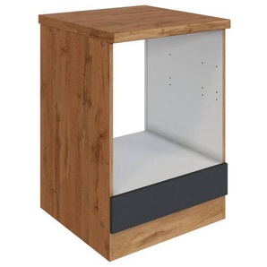 Held Herdumbauschrank, Grau, Eiche Wotan, Holzwerkstoff, 60x86x60 cm, Küchen, Küchenmöbel, Küchenschränke, Geräteumbauschränke