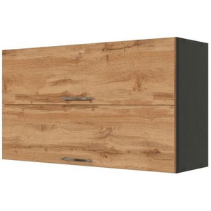 Held Küchenoberschrank, Anthrazit, Eiche Wotan, Metall, 100x57x34 cm, Made in Germany, hängend, Küchen, Küchenmöbel, Küchenschränke, Küchenoberschränke