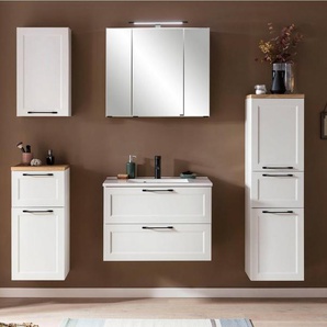 HELD MÖBEL Badmöbel-Set Lana, (Komplett-Set), Badezimmer-Set, 2-teilig, inkl. Waschbecken, 80 cm breit