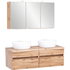 HELD MÖBEL Badmöbel-Set Lienz, (2-St., Spiegelschrank und Waschtisch)