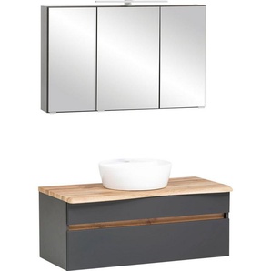 HELD MÖBEL Badmöbel-Set Lienz, (2-St., Spiegelschrank und Waschtisch)