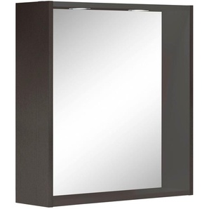 Badspiegel HELD MÖBEL Davos Spiegel Gr. B/H/T: 60 cm x 64 cm x 18 cm, grau (graphit) Badspiegel LED